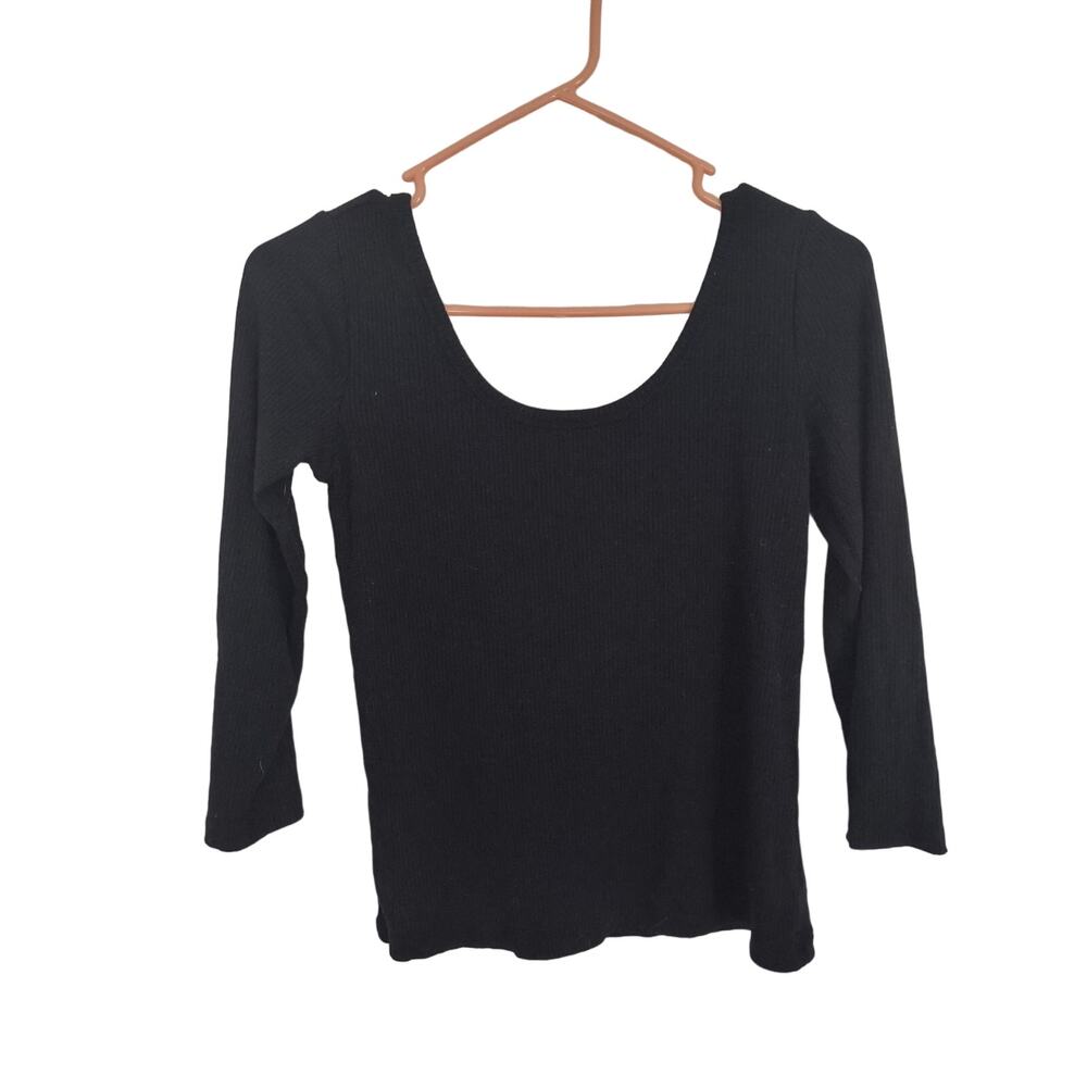 Banana republic factory ribbed black crop top Size Small Casual Balletcore - Picture 2 of 6
